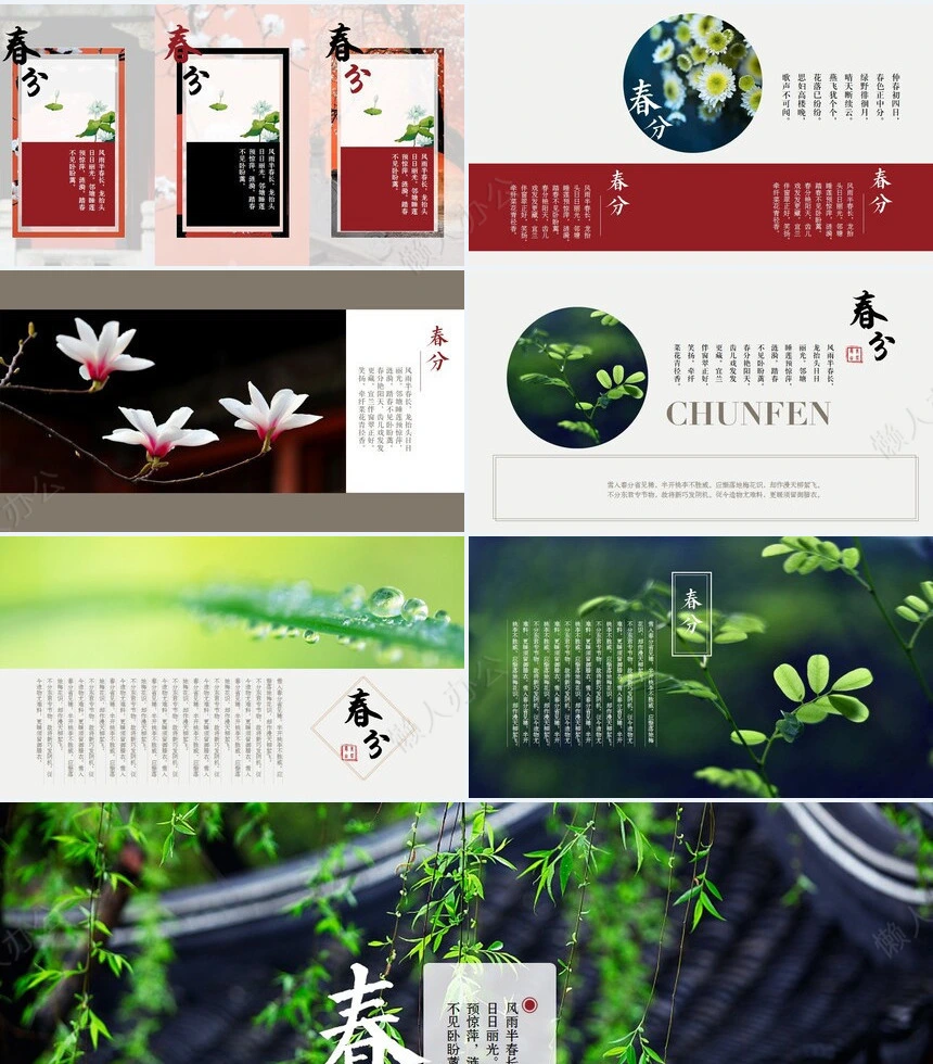 二十四节气春分通用PPT模板(9)