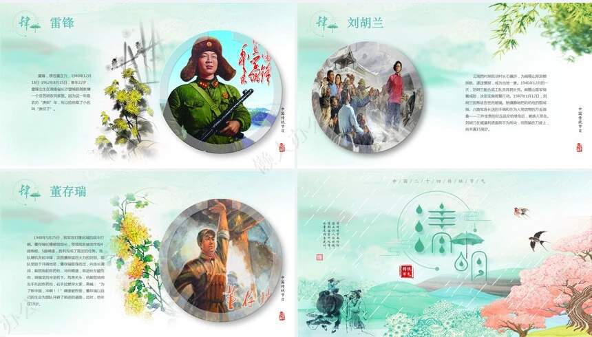 二十四节气清明通用PPT模板(5)