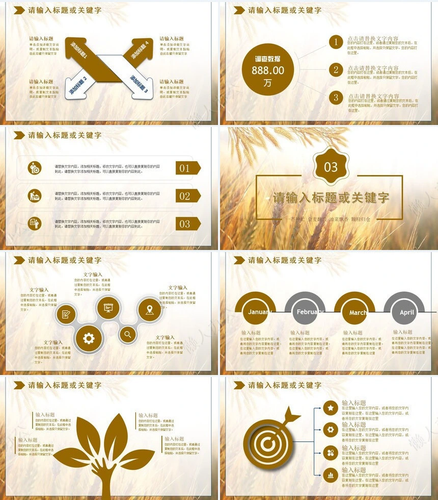 二十四节气芒种通用PPT模板(1)