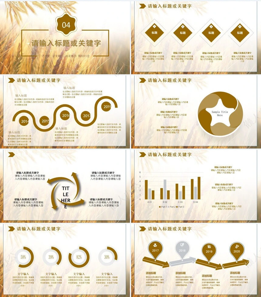 二十四节气芒种通用PPT模板(1)