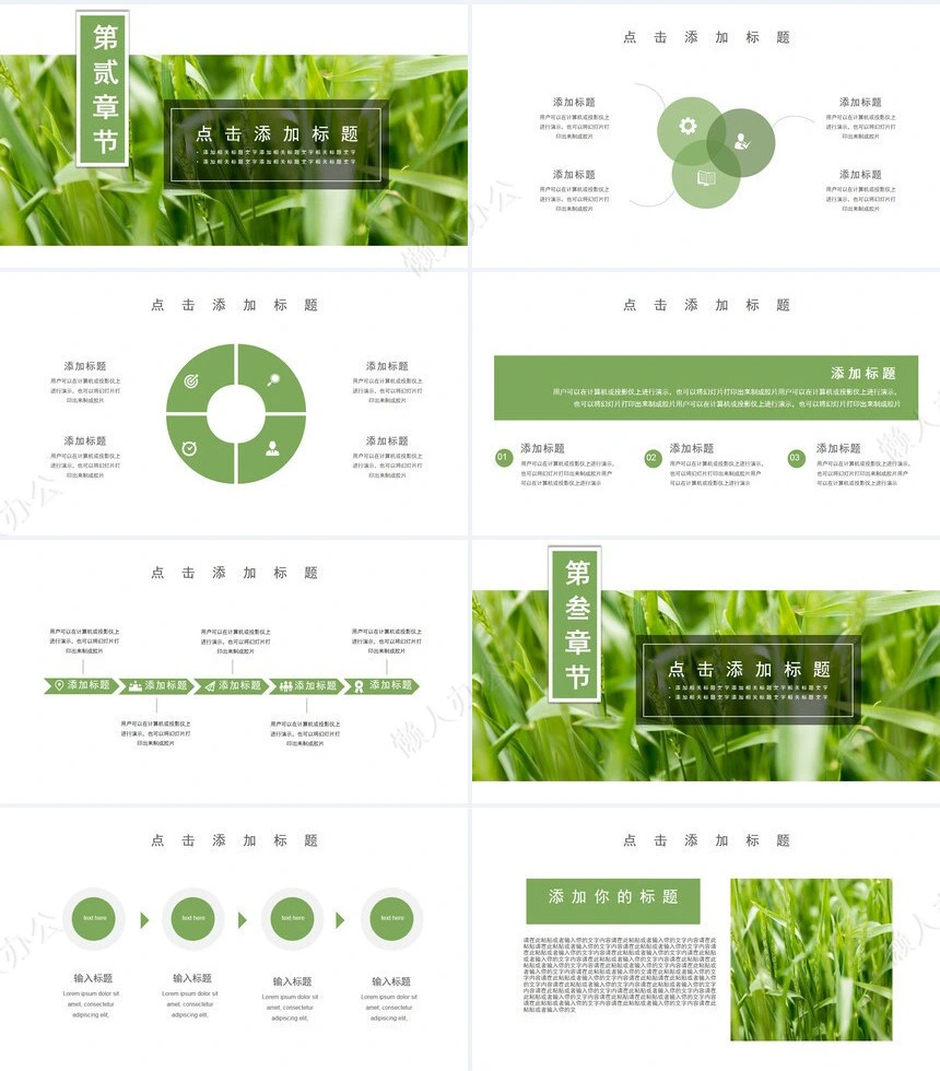 二十四节气芒种通用PPT模板(3)