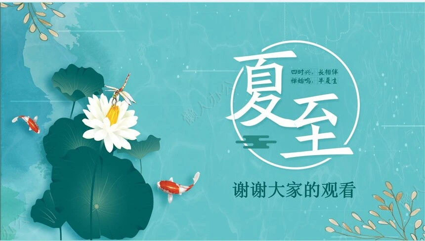 二十四节气夏至通用PPT模板(29)