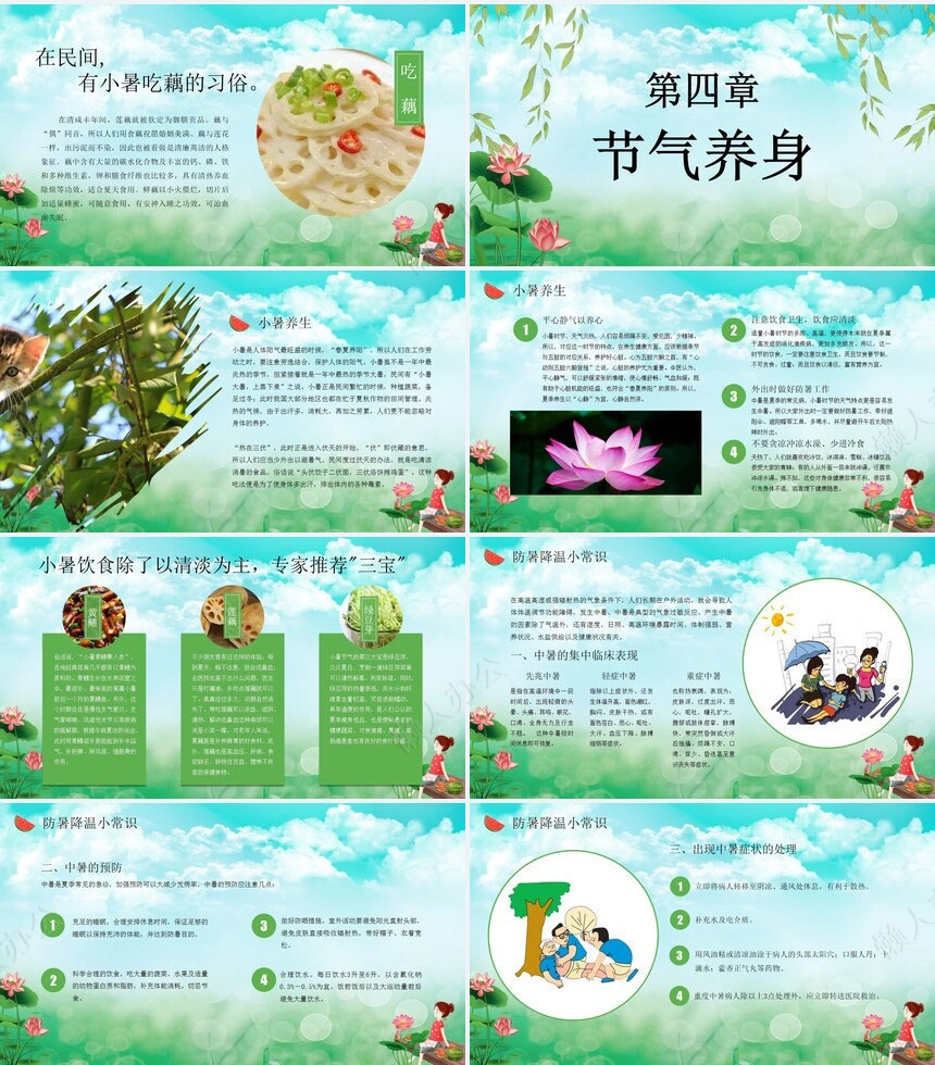 二十四节气小暑通用PPT模板(15)