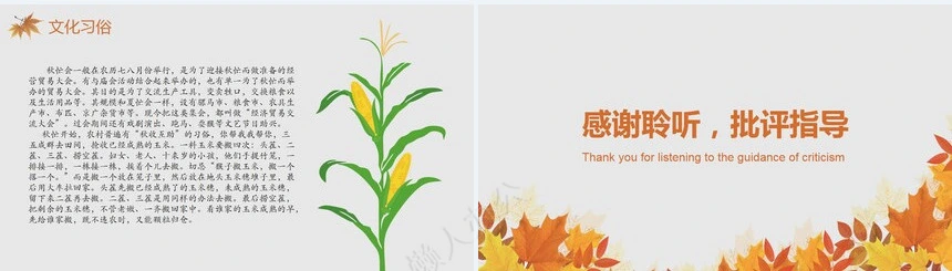 二十四节气立秋通用PPT模板(21)