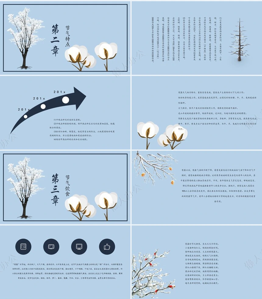 二十四节气寒露通用PPT模板(28)