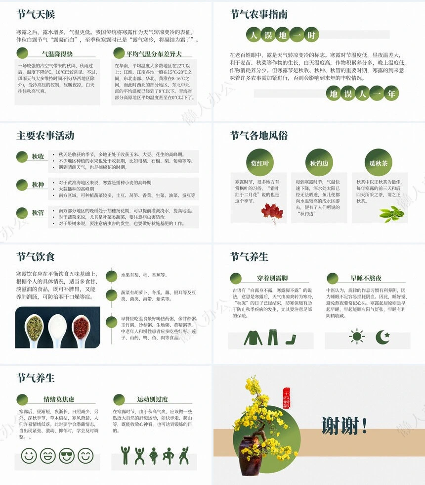 二十四节气寒露通用PPT模板(37)