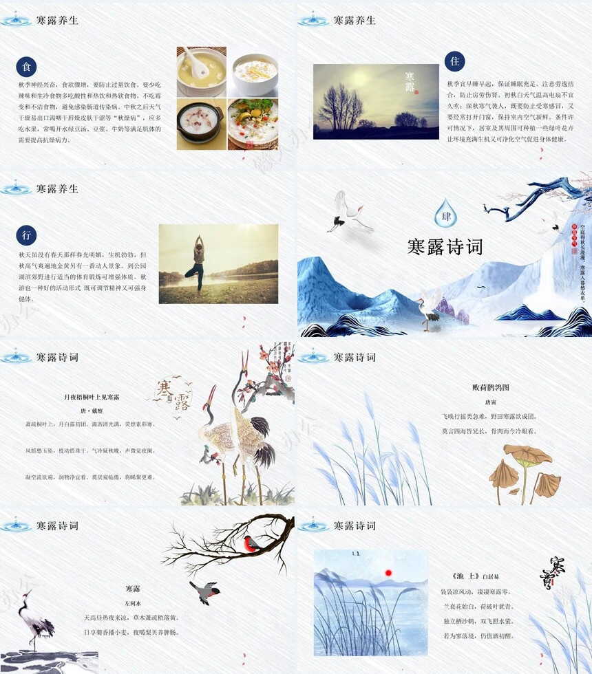 二十四节气寒露通用PPT模板(4)