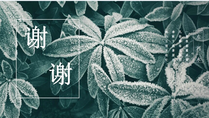 二十四节气霜降通用PPT模板(1)