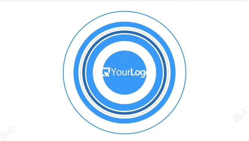 蓝色欧美快闪PPT模板