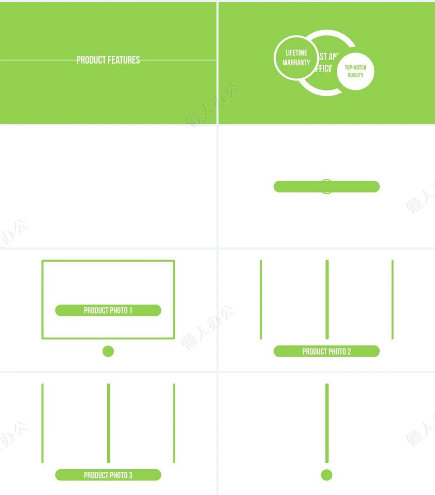 绿色欧美快闪PPT模板