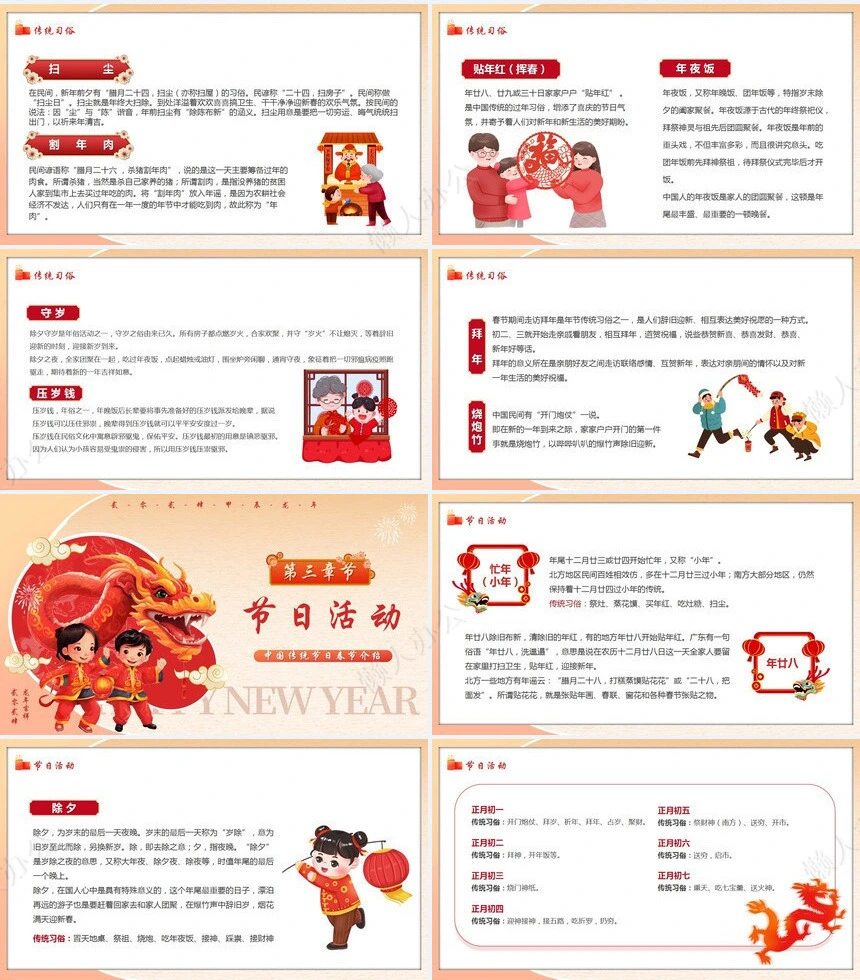 传统节日春节通用PPT模板(36)