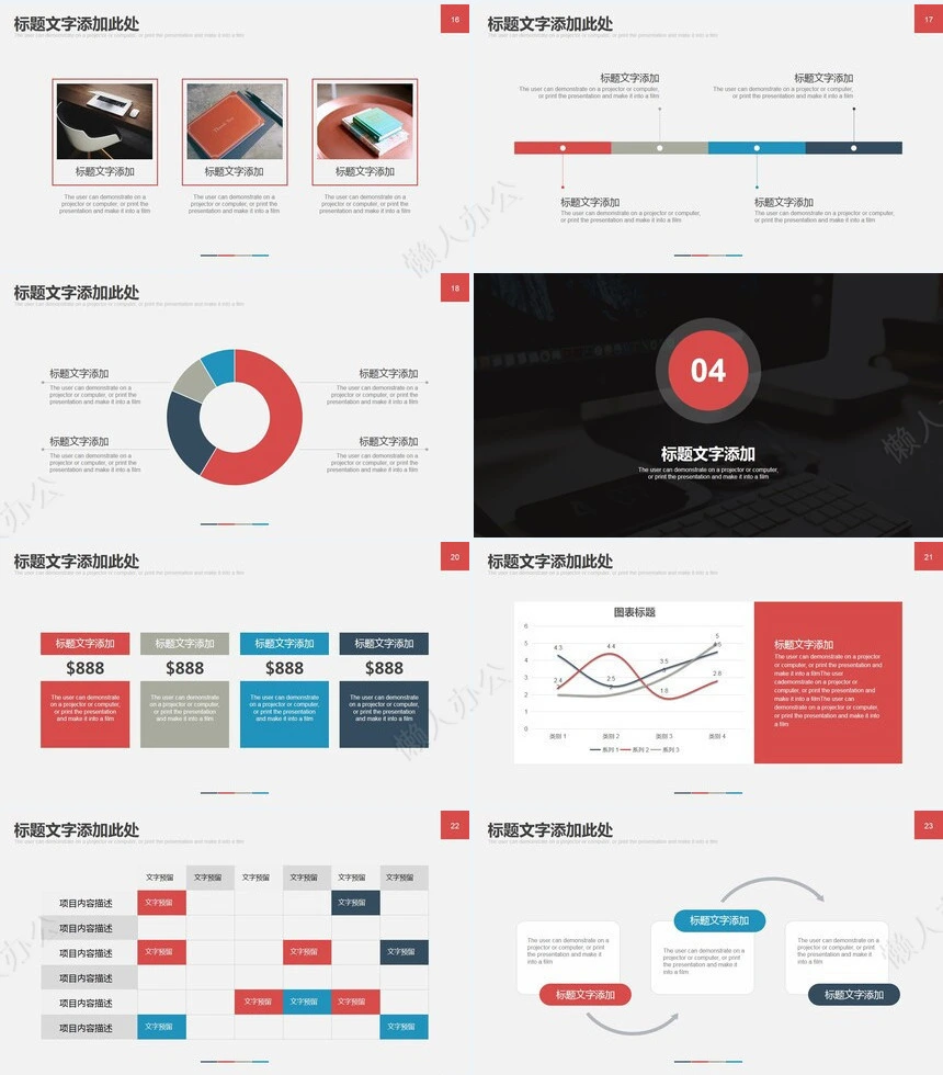 欧美风商业项目计划书PPT模板项目策划PPT模板