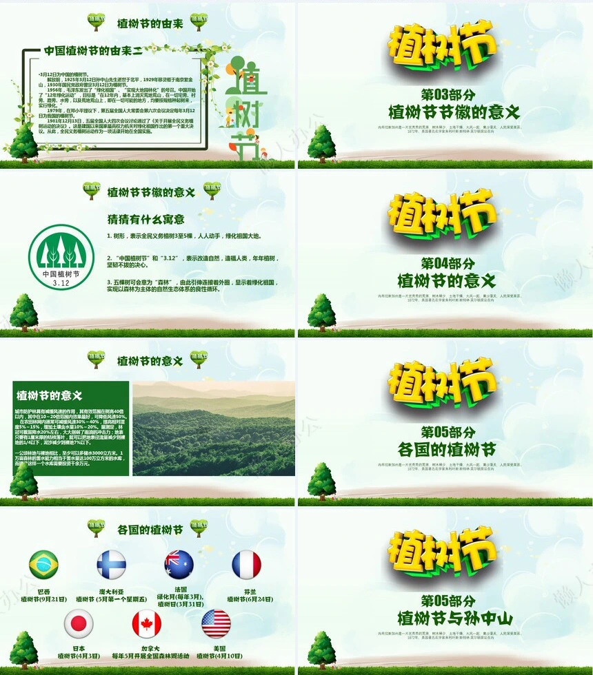 植树节通用PPT模板(22)