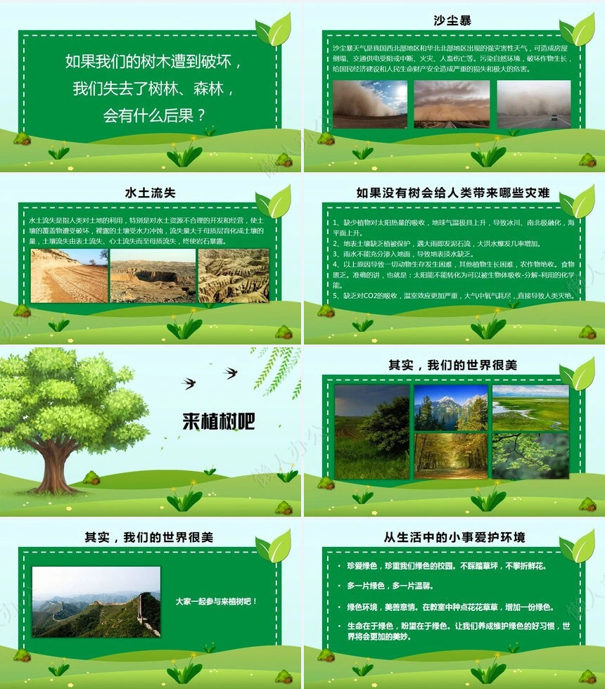 植树节通用PPT模板(30)