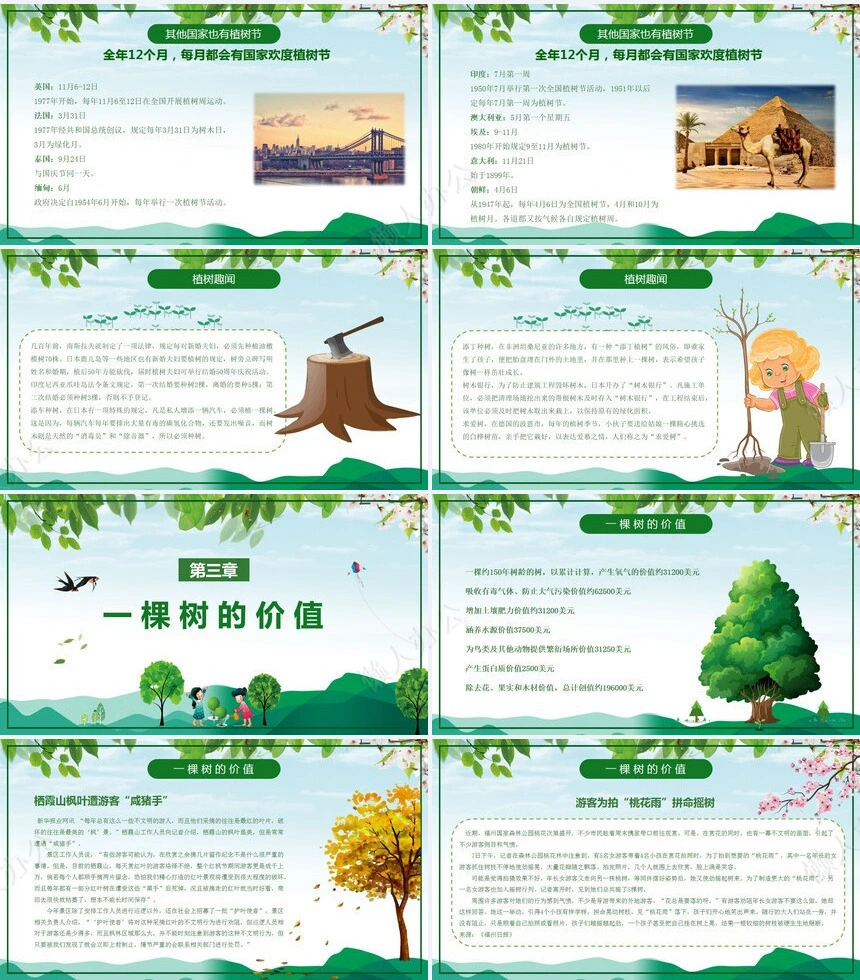 植树节通用PPT模板(41)