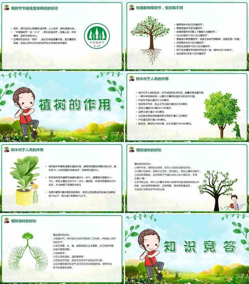 植树节通用PPT模板(56)