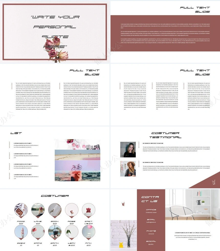 欧美杂志风品牌宣传产品发布会PPT模板