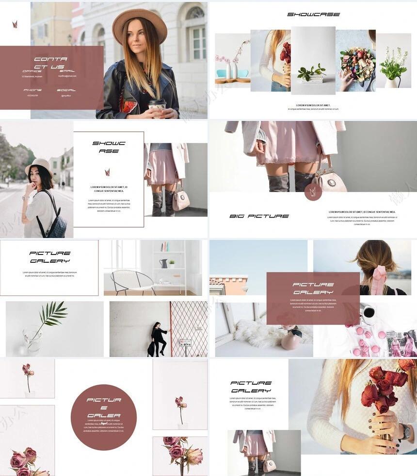 欧美杂志风品牌宣传产品发布会PPT模板