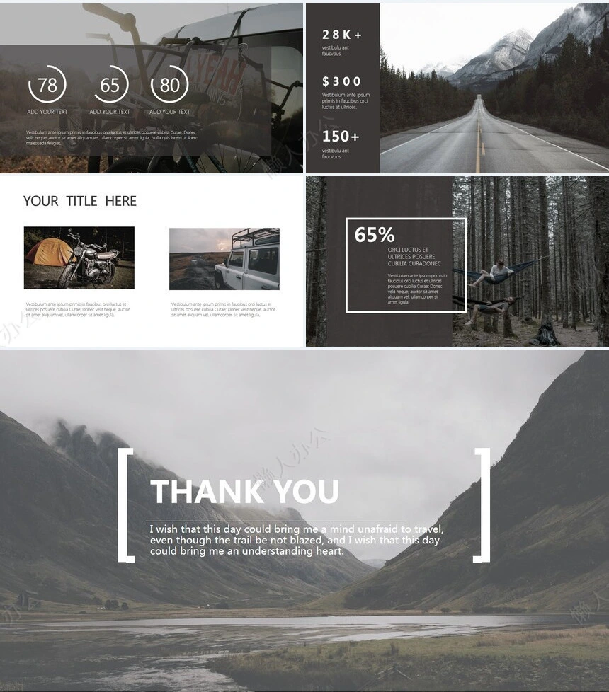 欧美风高端设计品牌摄影相册PPT模板