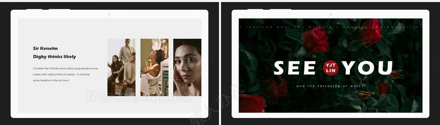 时尚欧美风美容美发高端品牌宣传通用PPT模板