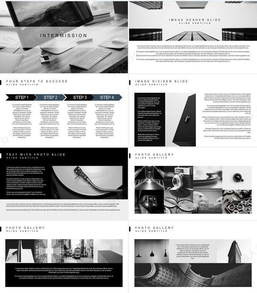 2023北欧数据表格图标清新简约商务PPT模板