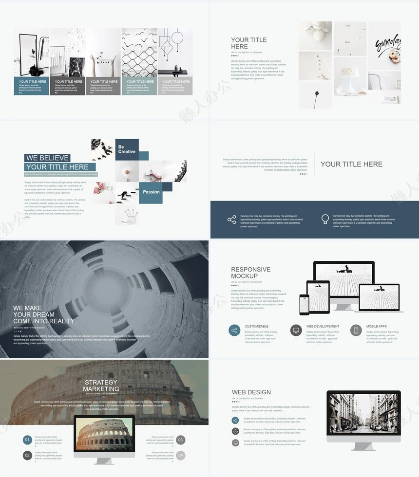 北欧风表格数据商业计划书PPT模板