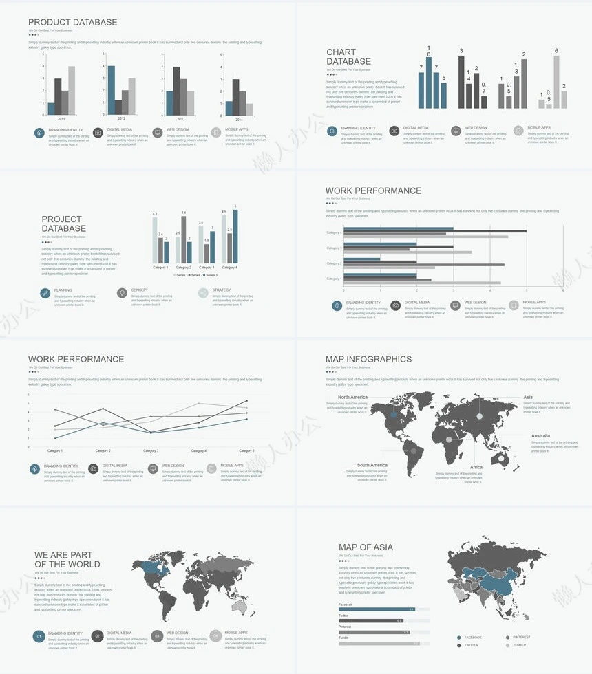 北欧风表格数据商业计划书PPT模板