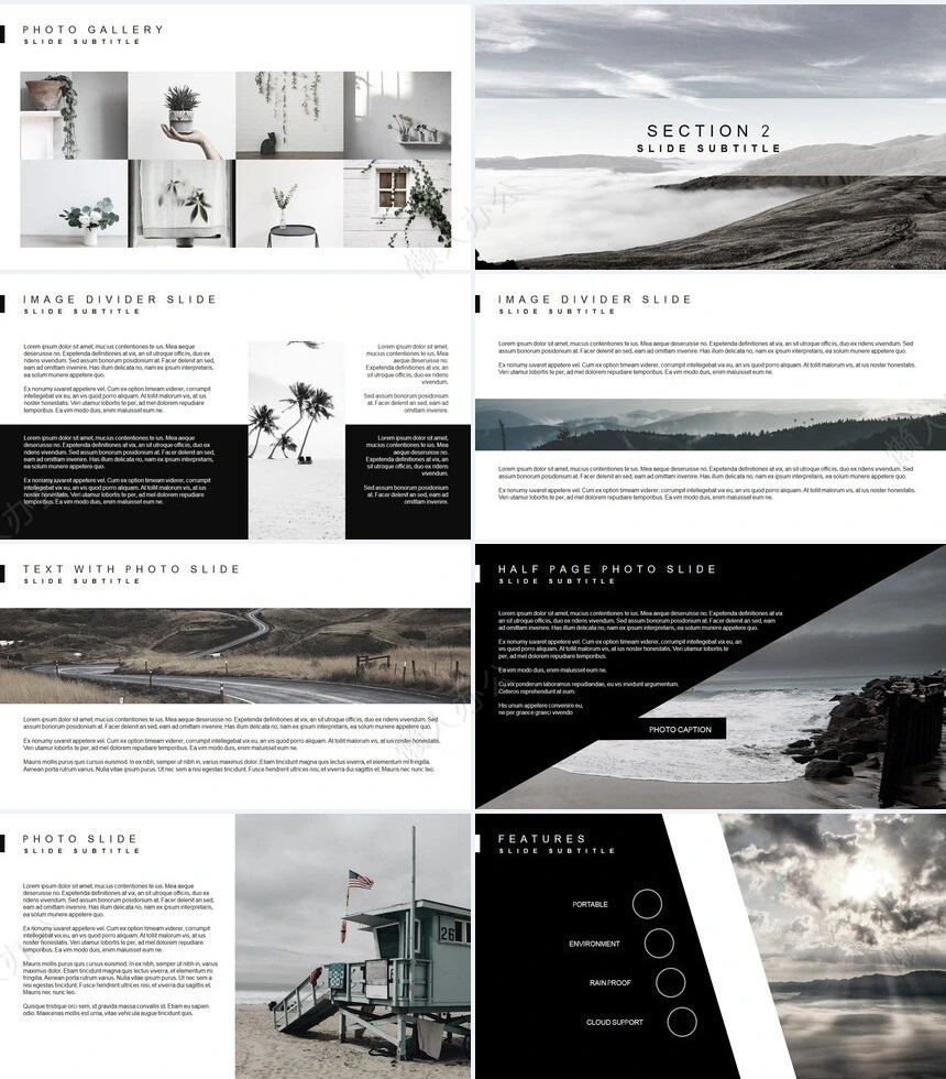 北欧风表格数据广告策划商业计划书PPT模板