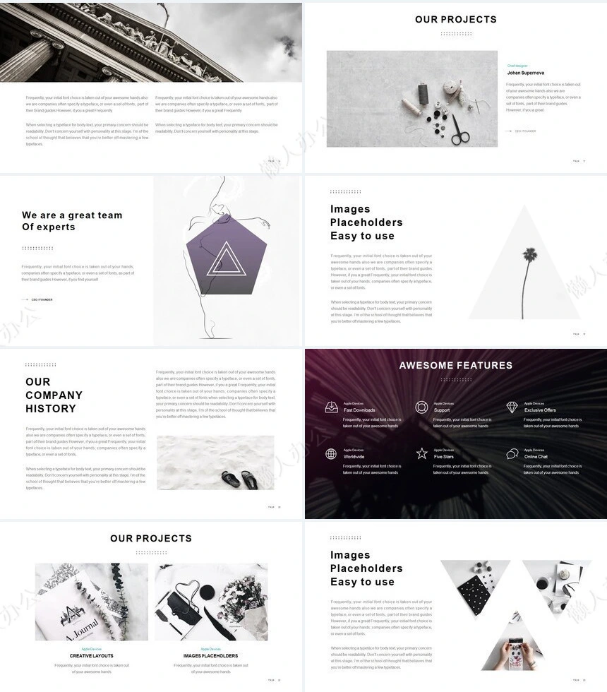 北欧高端品牌宣传项目策划PPT模板