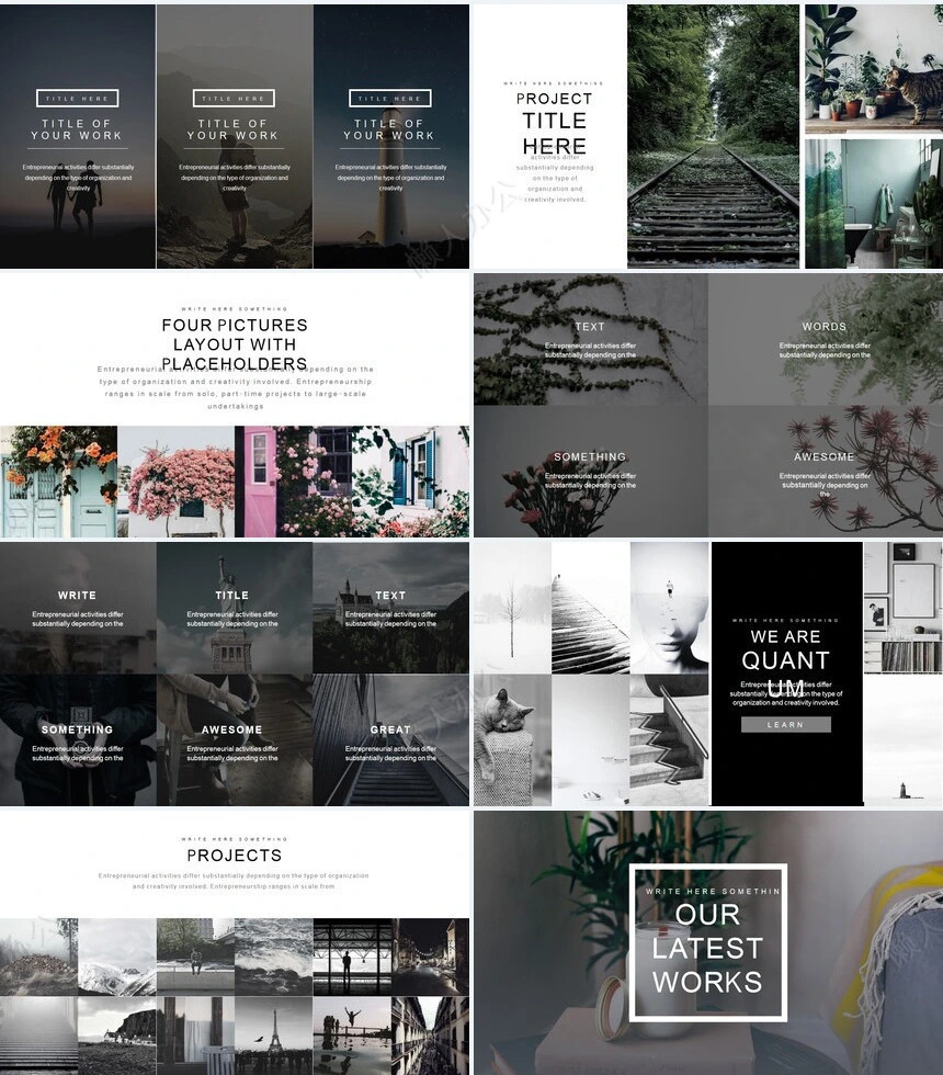 北欧高端品牌房产建筑装修设计PPT模板