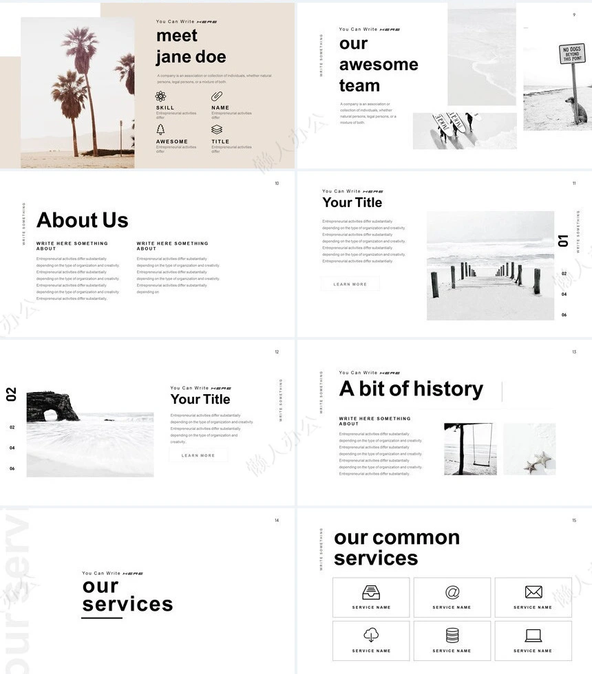 家居设计北欧简约家具装修设计通用PPT模板