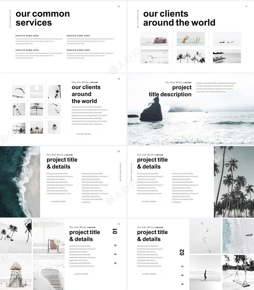 家居设计北欧简约家具装修设计通用PPT模板