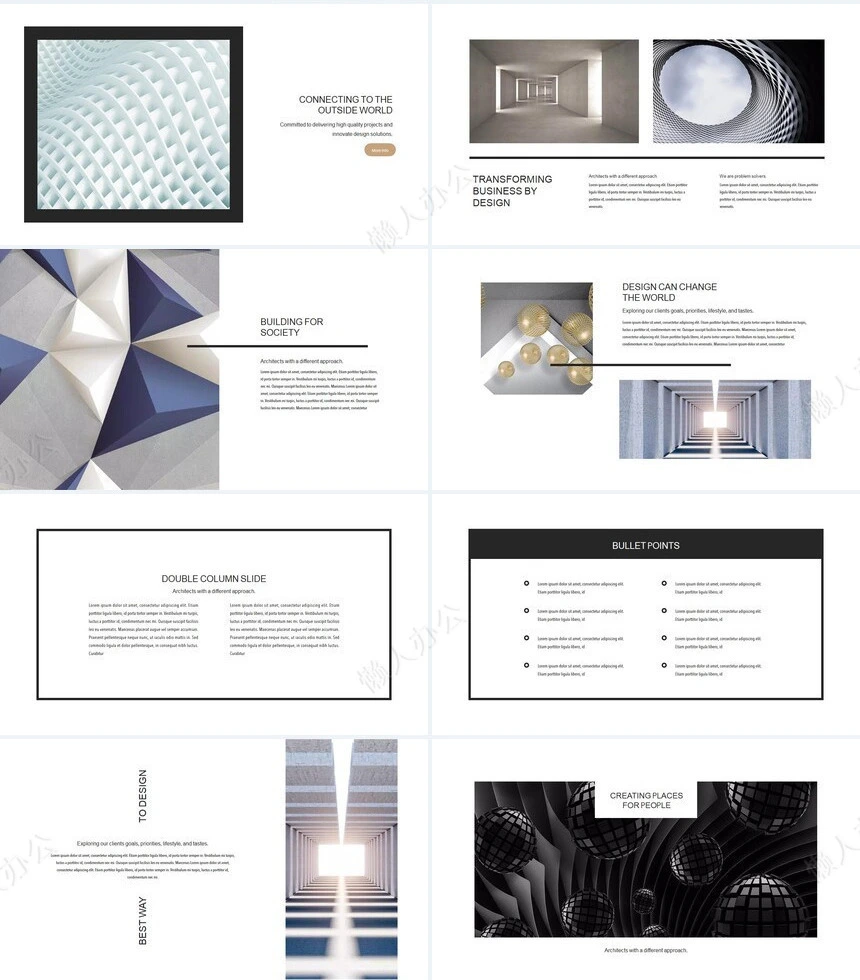 极简北欧装修设计广告策划建筑设计通用PPT模板