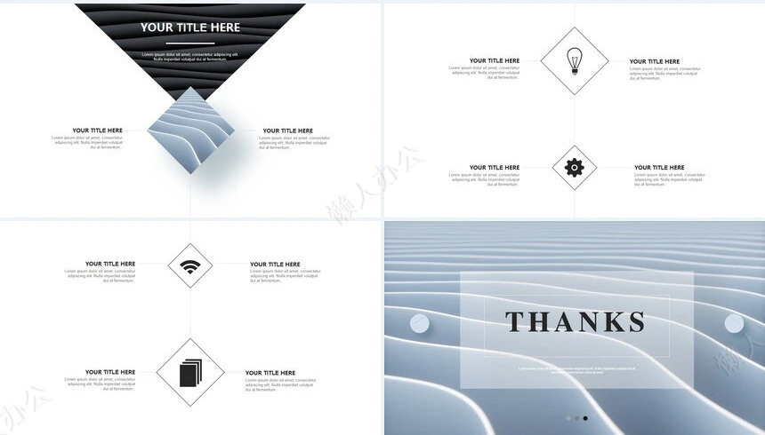 淡雅北欧风项目策划商业计划书空间艺术设计通用PPT模板