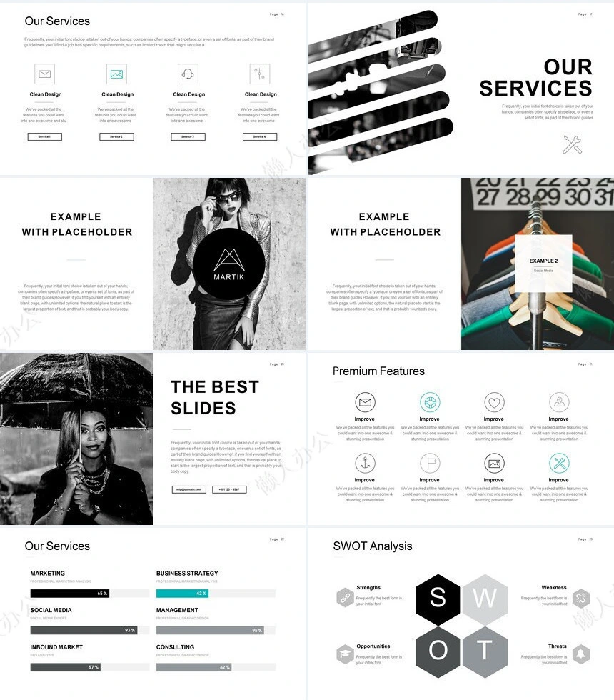 简约北欧高端品牌宣传项目策划PPT模板