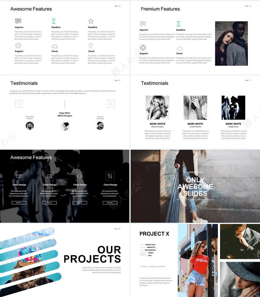 简约北欧高端品牌宣传项目策划PPT模板