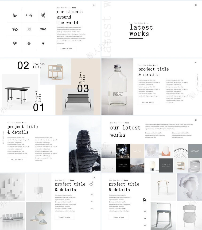 高端北欧风家居设计通用PPT模板