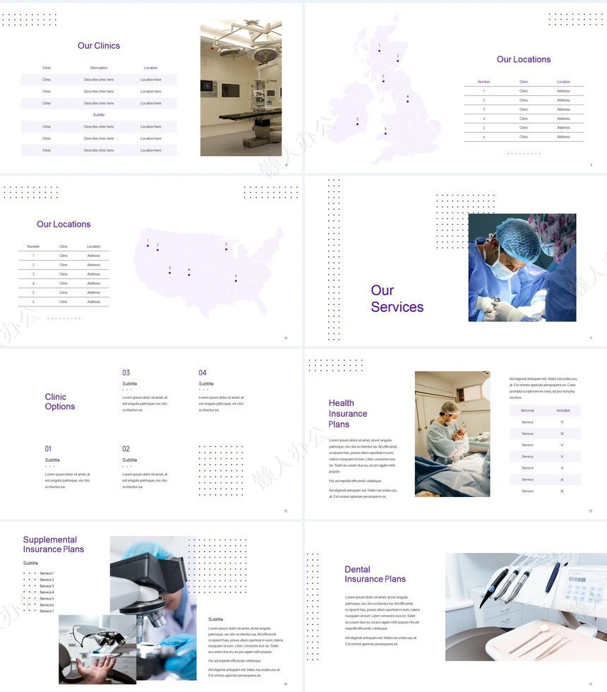 商务欧美风医疗类通用PPT模板