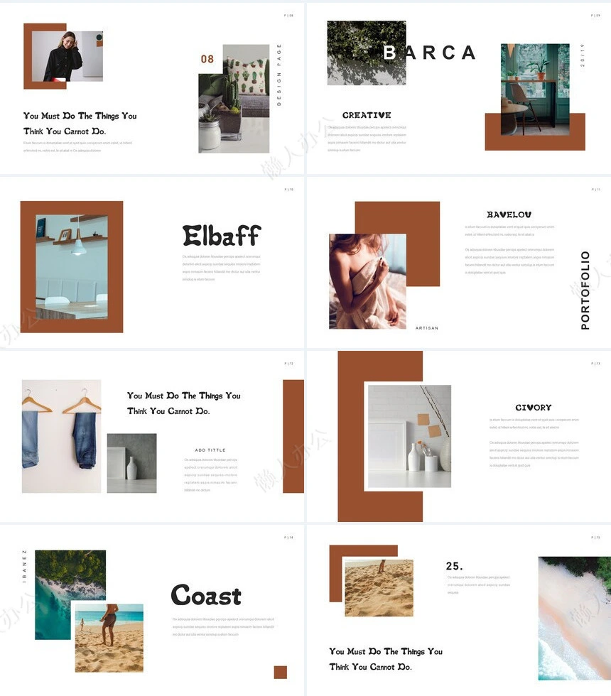 杂志欧美风文艺气息通用PPT模板