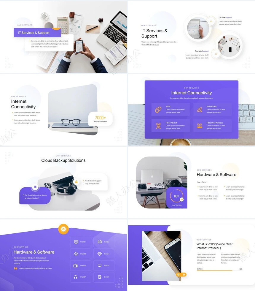 欧美商务风项目策划公司简介广告设计PPT模板