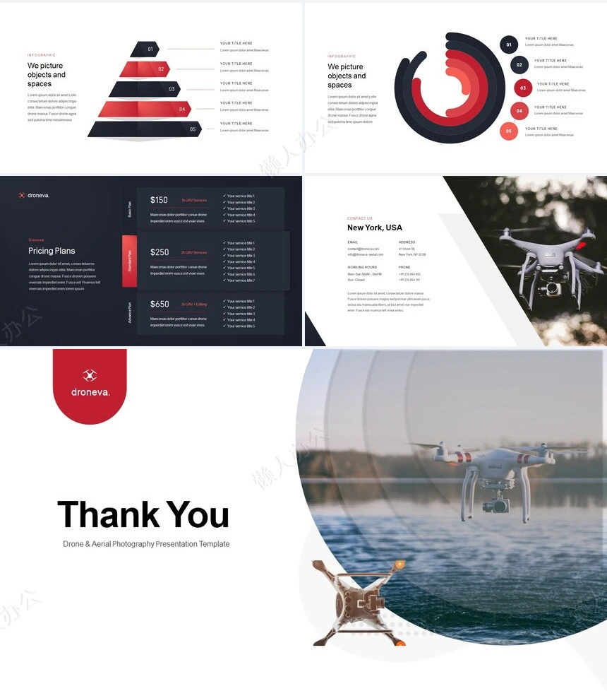 欧美无人机科技产品发布会商业计划书PPT模板