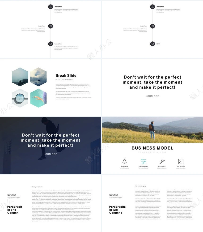 欧美时尚风融资计划书公司简介通用PPT模板