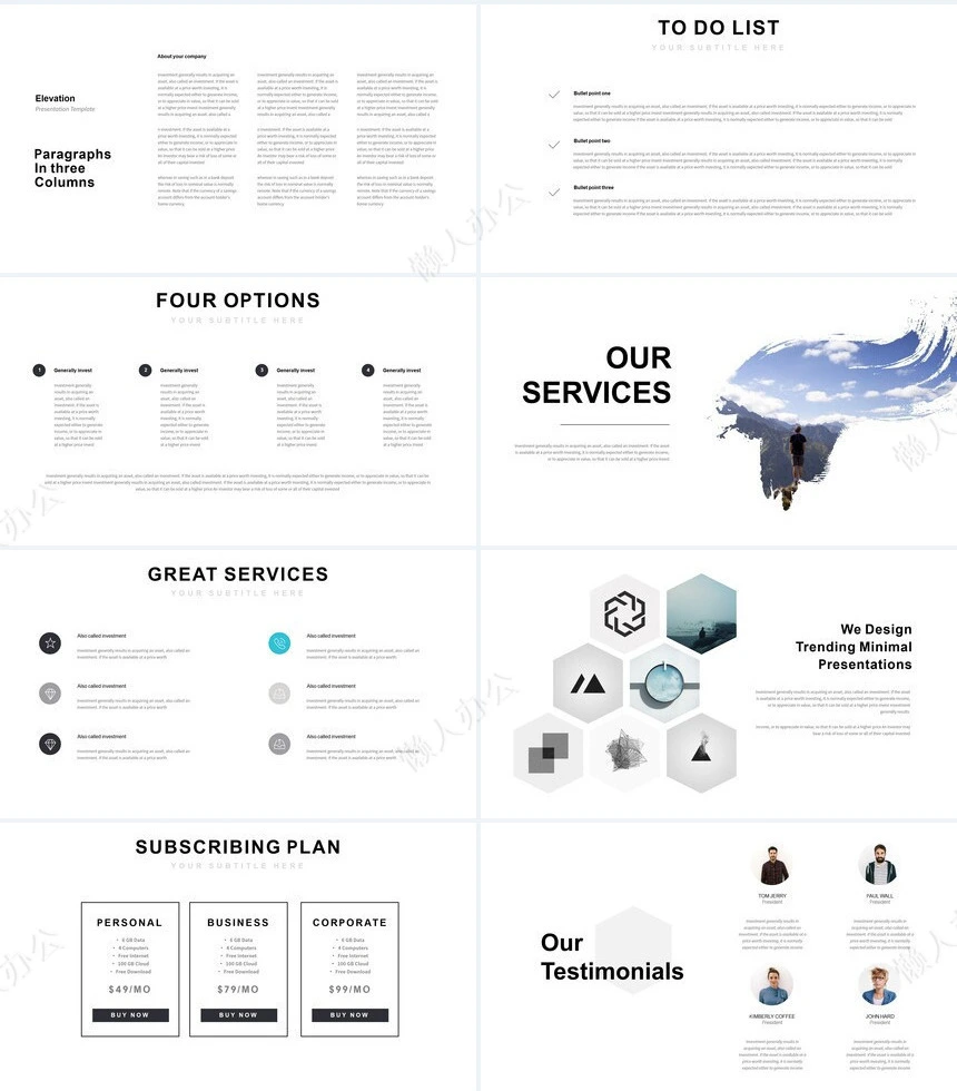 欧美时尚风融资计划书公司简介通用PPT模板