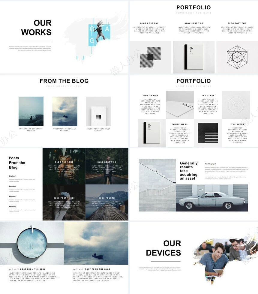 欧美时尚风融资计划书公司简介通用PPT模板