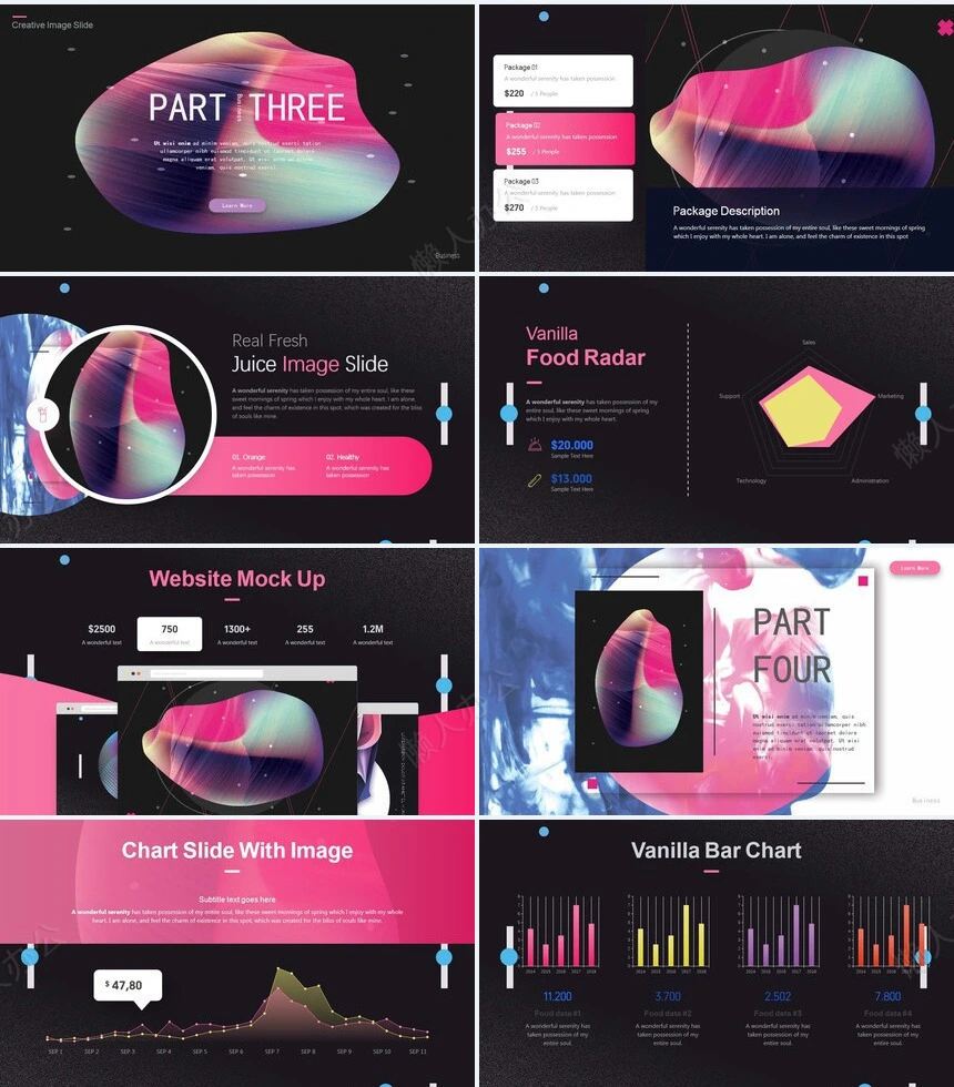 炫彩时尚欧美风通用PPT模板