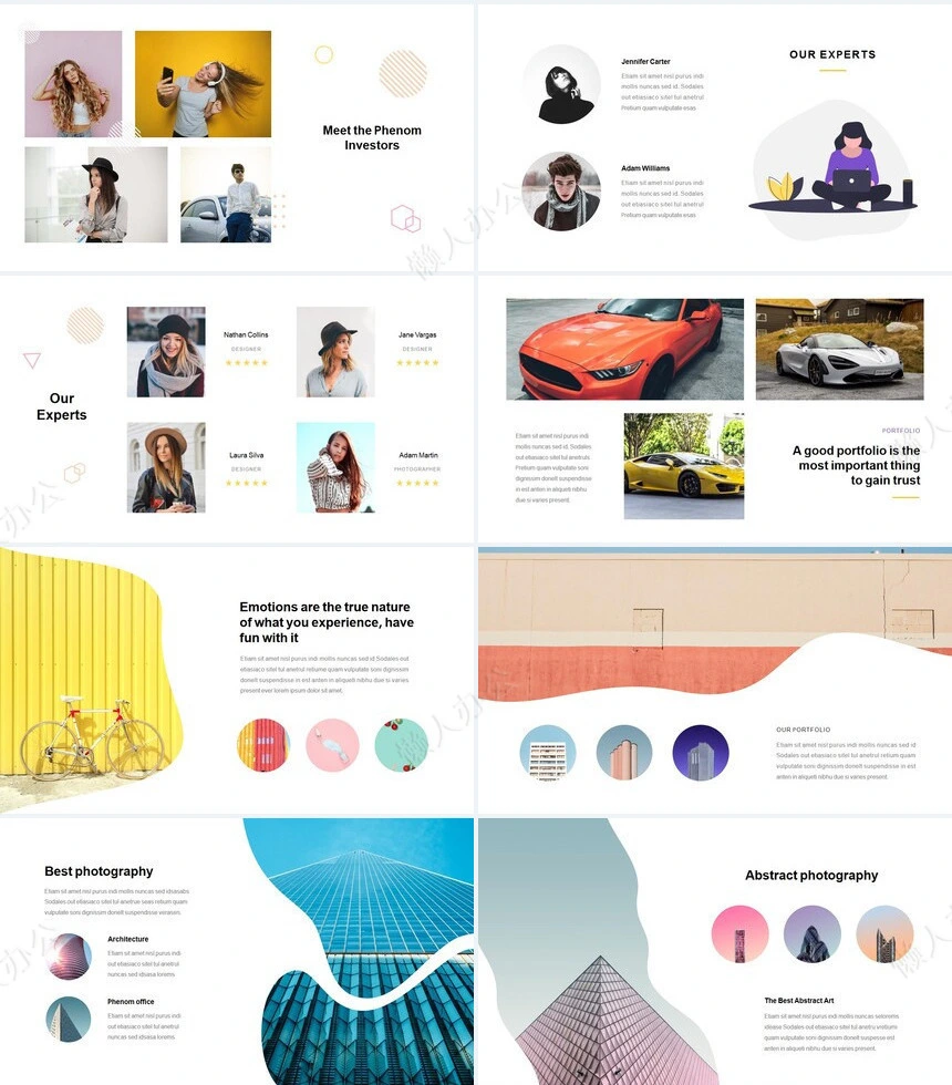 绚丽杂志欧美风餐饮美食购物科技PPT模板