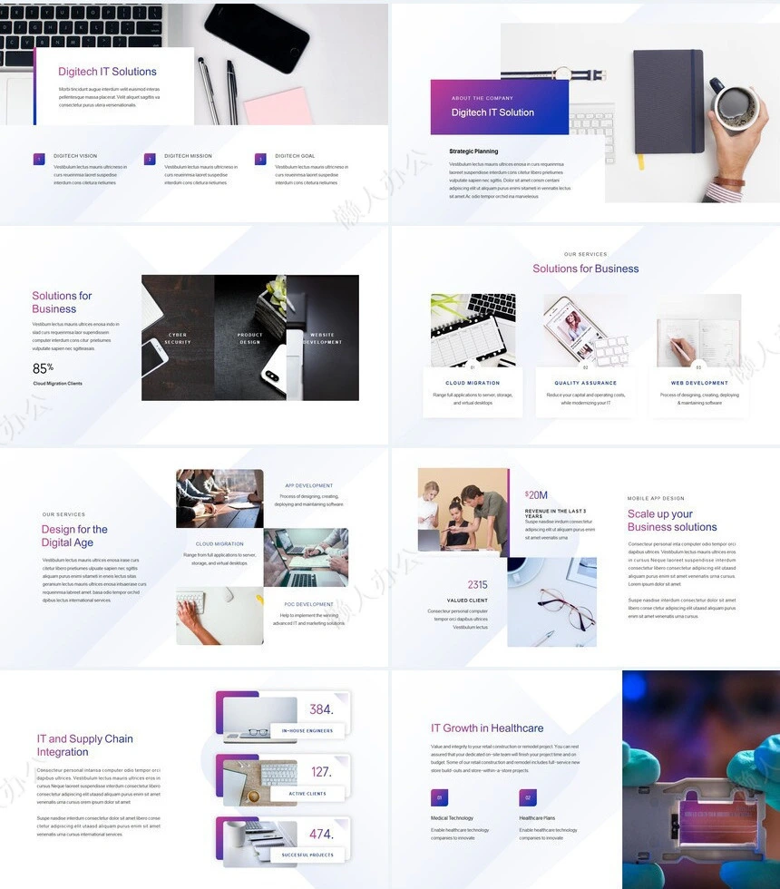 绚酷紫色商业计划书品牌宣传PPT模板