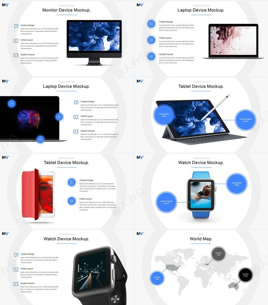圆形酷炫设计艺术风通用PPT模板