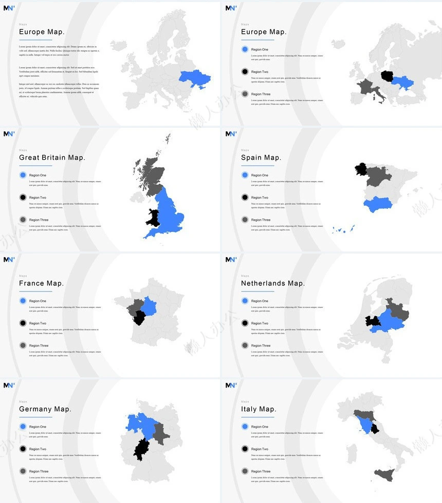 圆形酷炫设计艺术风通用PPT模板
