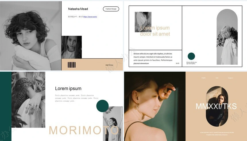 摄影个人相册艺术风PPT模板